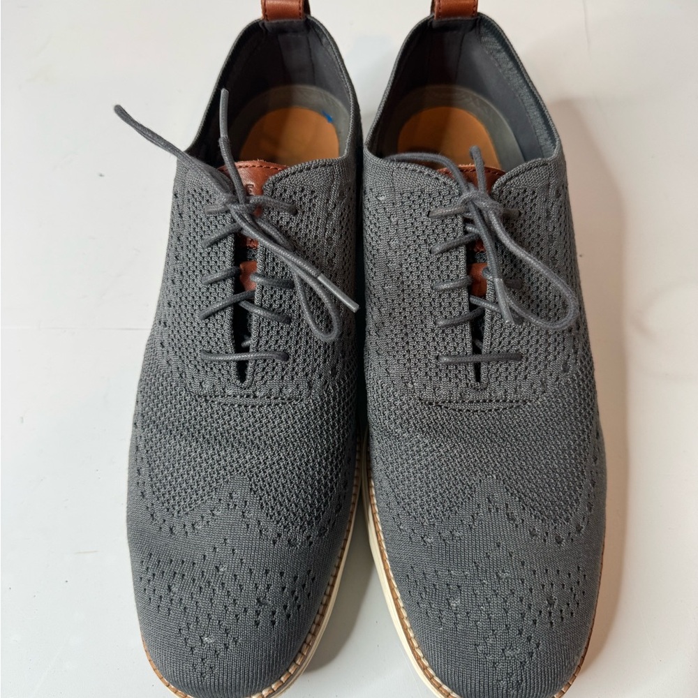 Cole Haan Men's Gray Knit Oxfords - Size: 13